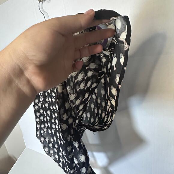 Anthro meadow rue cold shoulder sheer blouse with bird print size M - Picture 5 of 7